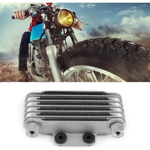 5/6 Row Motorcycle Oil Cooler Oil Engine Radiator Aluminum 125ml Cooling Radiators For 125CC-250CC Motorcycle Dirt Bike ATV