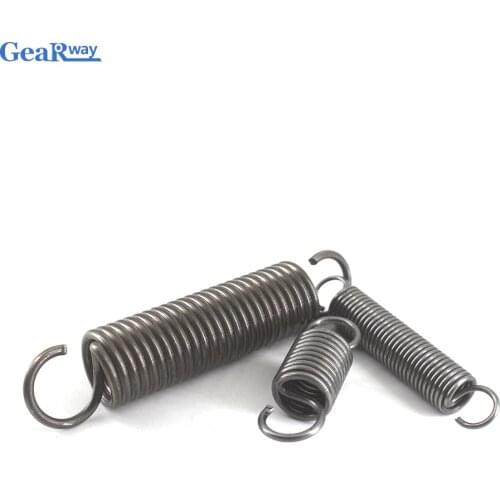 Gearway 5pcs Extension Spring 1.2mm Thickness 12mm OD Small Tension Springs 70/80/100/120/130/140mm Steel Long Extension Spring