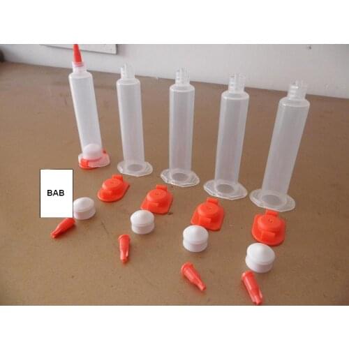 Free Shipping 50 sets/lot sets of air distribution 10CC adhesive glue dispense syringe barrel sleeve,pistont,tip cap,end caps