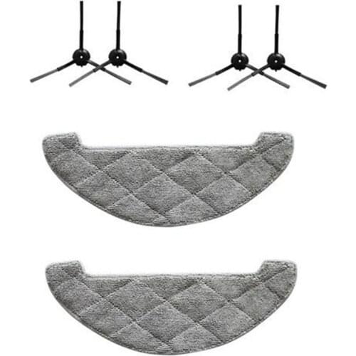 Side Brush and Mop Cloth for Proscenic M7 MAX Robot Vacuum Cleaner Parts Accessories Replacement Kit,6 Pack