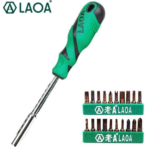 LAOA Household Screwdriver S2 Bits (Hardness HRC60) 20pcs Magnetic Screwdriver Bits electric screw driver bits