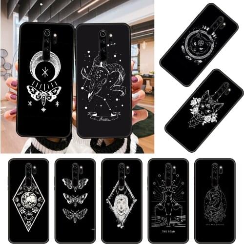 Phone Case For Xiaomi Redmi 8 8A 7A 7 K20 Note 9 9S Pro 4 5 Plus Black Cover Etui Soft Bumper Trend Mysterium gothic fantasy