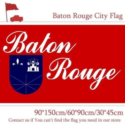 10PCS Flag Baton Rouge 60*90cm 90*150cm City Flag 30*45cm Car Flag 3x5ft Polyester 100d