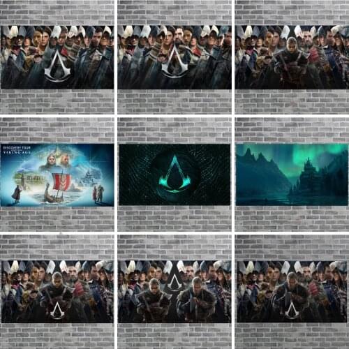 Assassins Creed Valhalla Game Poster Canvas Painting Anime Posters Wall Scroll Live Room Wall Decor Home Decoration Painting