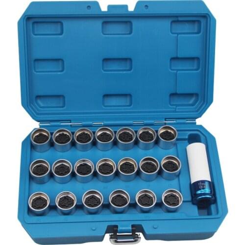 21pcs Wheel Locking Nut Removal Socket Tool Wheel Screw Removal Set For Audi