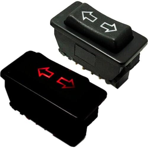 Hot 1PC/Packs 5Pin 12 To 24V Black Car Power Window Switch With Lamp Plastic Electronic Components Universal For Cars