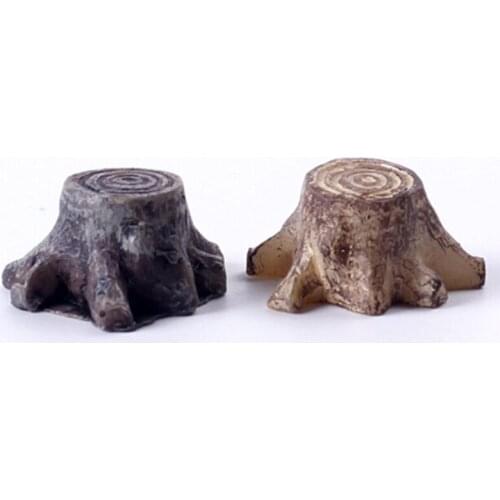 Miniature Tree Stump Dollhouse Ornament Fairy Craft Bonsai Garden Decor