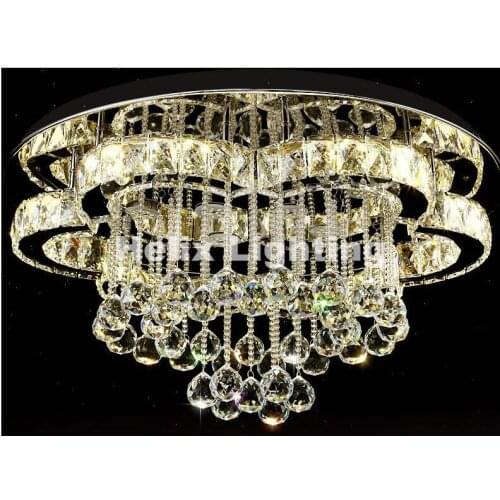 Free Shipping Modern Celling Lamp Adjustable Colors LED Crystal Ceiling Lamp AC Lights Home Decoration Lamps Remote Controller
