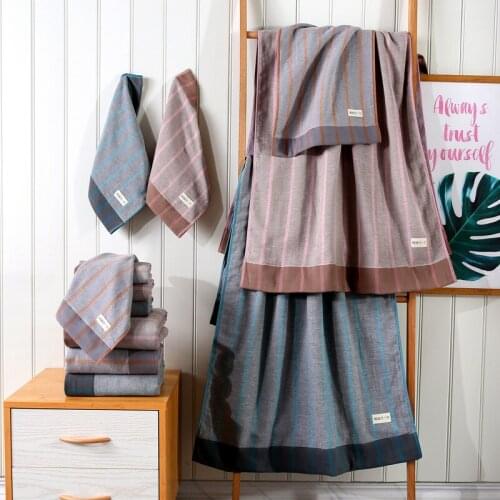 Factory direct sale cotton towel set towel bath towel square towel three-piece gift adult bath towel set hair towel hand towel