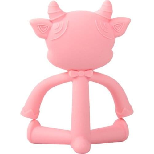 BPA Free Silicone Teethers Food Grade Cartoon Teething Toy Baby Shower Gifts