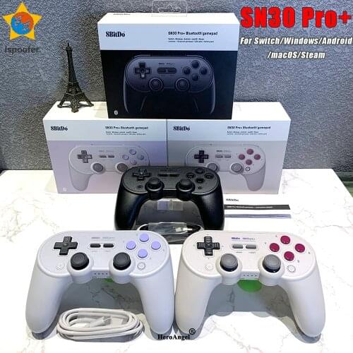 SN30 pro plus Official 8BitDo SN30 PRO+ Bluetooth Gamepad Controller with Joystick for Windows Android macOS Nintendo Switch r30