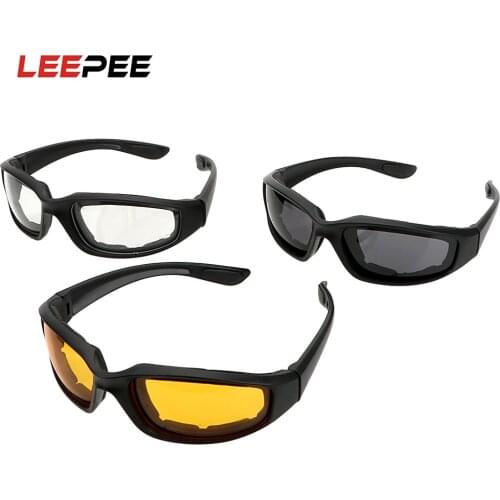 LEEPEE Windproof Gears Sunglasses Motocross Anti Glare UV Protection Car Night-Vision Glasse Night Vision Drivers Goggles