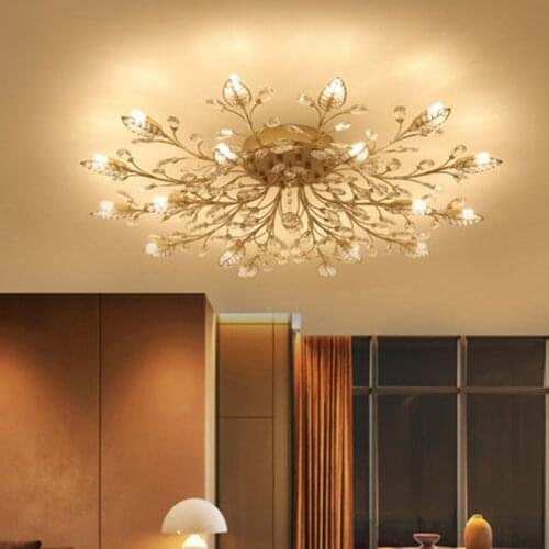 Modern ceiling light for dining room LED Crystal ceiling lamp crystal lamps for living room loft Crystal lighting avize bedroom
