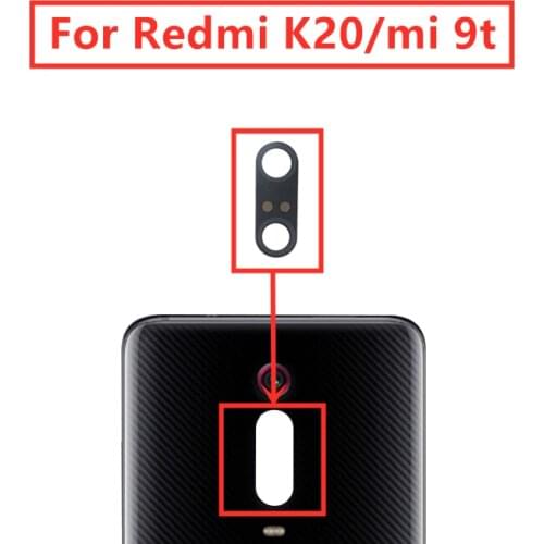 2pcs for Xiaomi Redmi K20 MI 9t Back Rear Camera Glass Lens Main Camera Glass Lens Replacement Repair Part