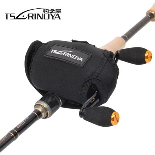 TSURINOYA Fishing Reel Bag for Bait Casting Reel R/L 3.4mm Sponge Cushion Adjustable Drum Reel Cover Protector Bolsa De Pesca