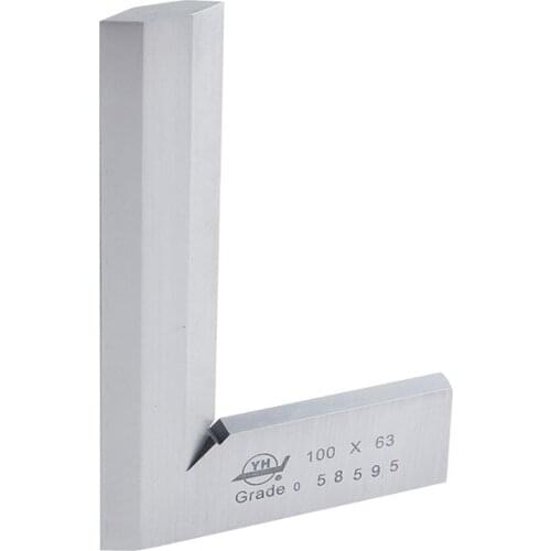 Stainless Steel Angle Ruler 100*63mm Grade 0 Bladed 90 Degree Beveled Edged Square Bevel Protractor Parallel Sample Square