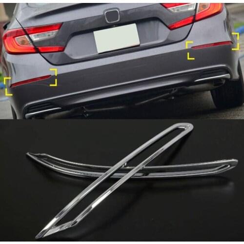 ABS Chrome Rear Fog Light Tail Lamp Cover Trim 2pcs for Honda Accord Sedan 2018 2019