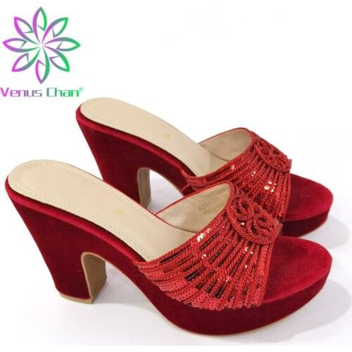 2021 New African Nigerian Evening Dress Wedding Luxury Diamond Ladies Dress ShoeS Wedding Shoes Bride Slip on Patent Leather