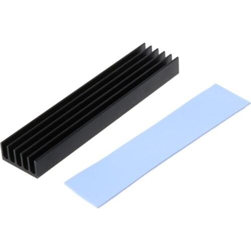 1Set Aluminum Heatsink Cooling Thermal Pad Cooler for NVME M.2 NGFF 22110 PCI-E SSD Solid State Hard Drive Disk 10x22x100MM
