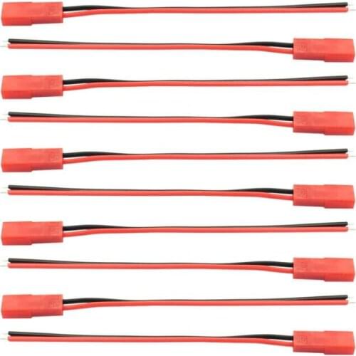 F00153-10 JMT 10Pairs 150mm 15cm JST CONNECTOR PLUGS PLUG WIRES for RC PLANE BEC LIPO BATTERY F00153-10 + FS