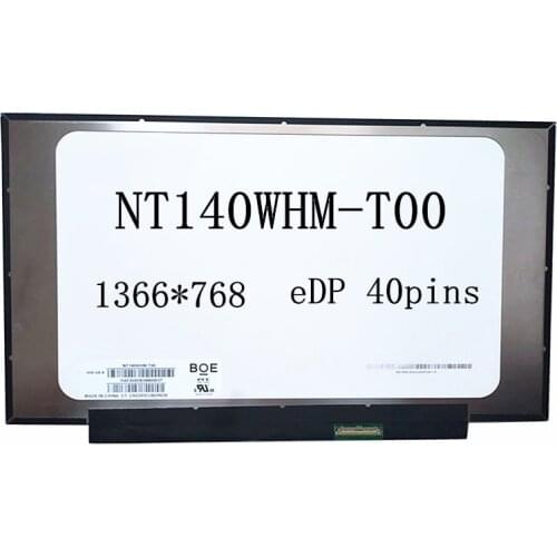 14.0" NT140WHM-T00 HD 1366*768 40 Pins LCD screen with touch matrix panel replacement NT140WHM T00