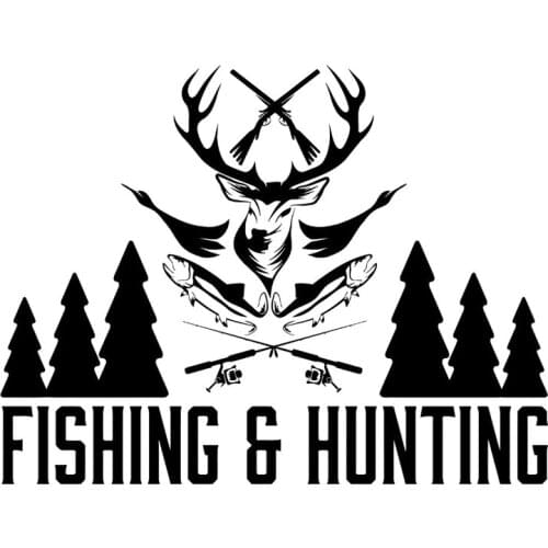 17.8cm*13.7cm Fishing Hunting Shop Hunter Fisherman Vinyl Stickers Decals for Alfa Romeo Stickers