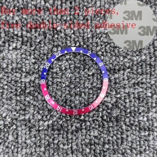 36.5mm Retro Watch Ring aluminum Bezel Insert Ring for SUB GMT Watch 40mm Casing Watch Accessories Inner diameter 30mm