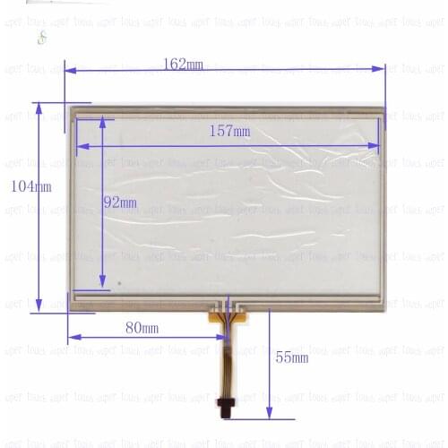 ZhiYuSun 162mm*104mm 170719 7inch 4-wire resistive touch panel for Car DVD, 162*104 GPS Navigator screen glass