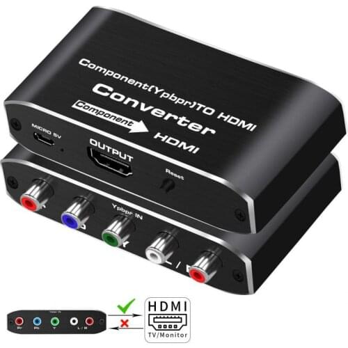 HDMI-compatible 4K 60Hz Video Audio Converter Adapter For DVD PSP Xbox PS2 to HDTV Monitor 5RCA RGB To HDMI-compatible