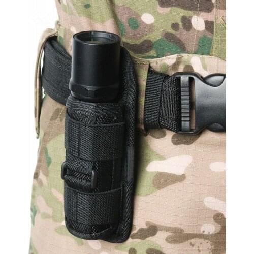 Tactical 360 Degrees Rotatable Flashlight Pouch Holster Torch Case for Belt Torch Cover Hunting Lighting Accessories