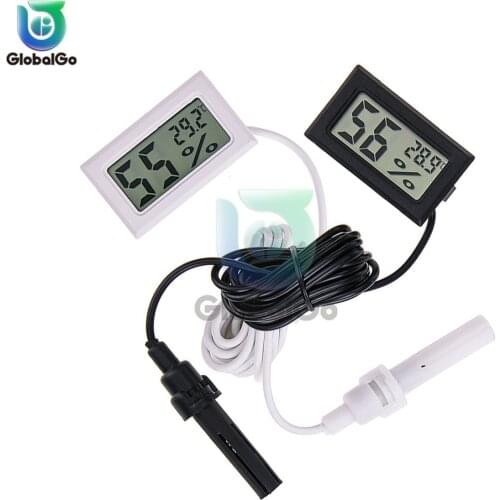 Digital Thermometer Hygrometer Mini LCD Humidity Meter Freezer Fridge Thermometer for -50~70 Coolers Aquarium Chillers