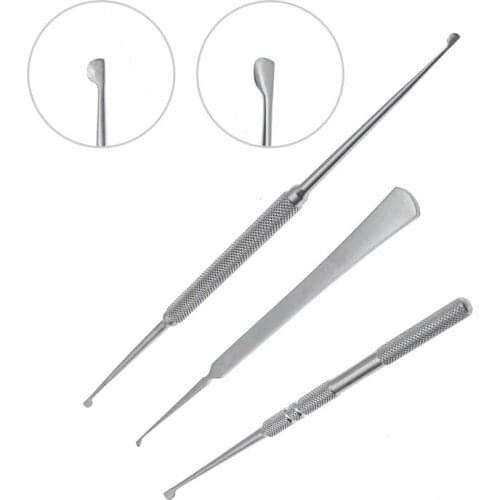 Nose shaping D knife nose double end piece spade single double head Stainless Steel nose Cosmetic surgery instrument