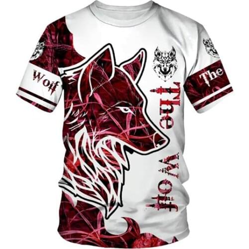 3D Printed Animal Wolf Harajuku T-Shirt Summer Men Casual t-shirts O-neck Short Sleeve Quality Tees Unisex t shirt ropa hombre