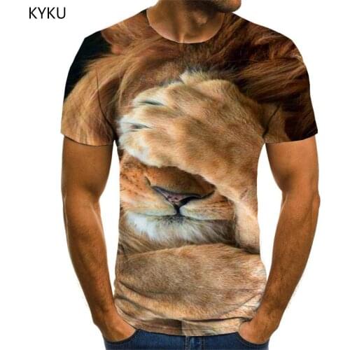 3d Tshirt Lion T shirt Men Animal Tshirts Casual Harajuku Anime Clothes Lovely T-shirts 3d Mens Clothing summer Casual Tops