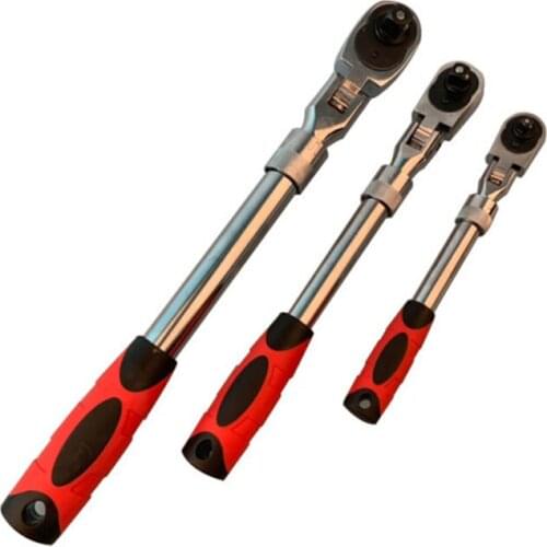 72 Teeth Torque Ratchet Wrench 1/2" 3/8" 1/4" Allen Key Length Telescopic Socket Wrench For Auto Car Repair Tool