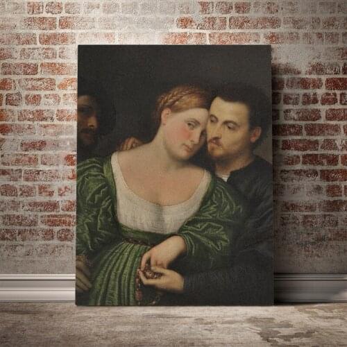 The Lovers Caravaggio Painting Masterpiece Canvas poster wall Art decor Living room Bedroom Study Home Decoration Prints