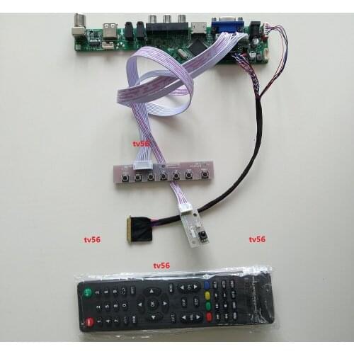 Kit for LP156WH4 LCD Controller driver board 40pin TV 1366X768 LVDS Panel Screen HDMI-compatible VGA remote LED 15.6" USB AV