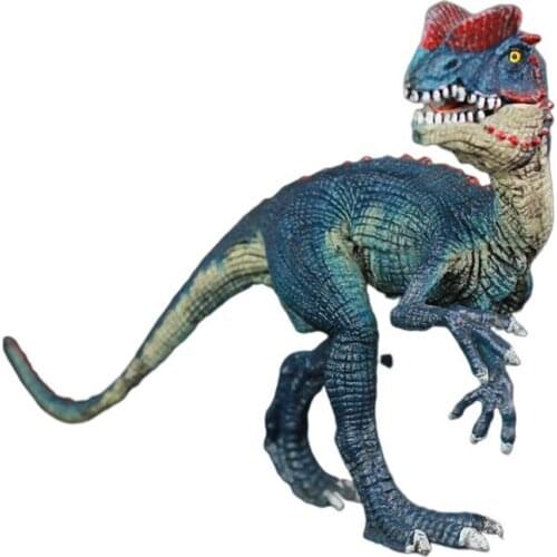Hot-selling Simulation Dinosaur Model Double Crown Dragon Comfortable Plastic Childrens Animal Toy Decoration Birthday Gift