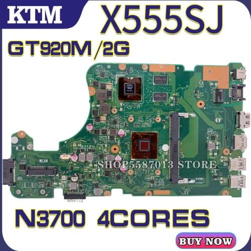 KEFU Motherboards X555SJ Laptop motherboard for ASUS X555SJ X555S A555S original mainboard 100% Tested N3700