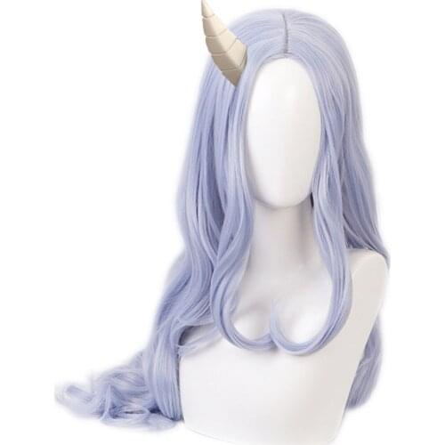 MeetLife Eri Wig With Horn Hair Clip Anime Boku No Hero My Hero Academia Cosplay Wig Long Curly Wig