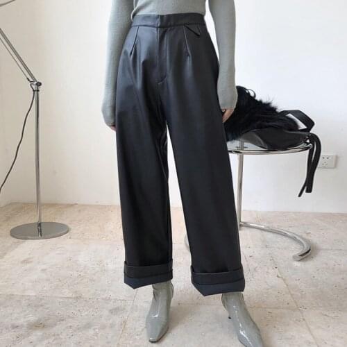 NINA ELIZA Women's Leather Pants