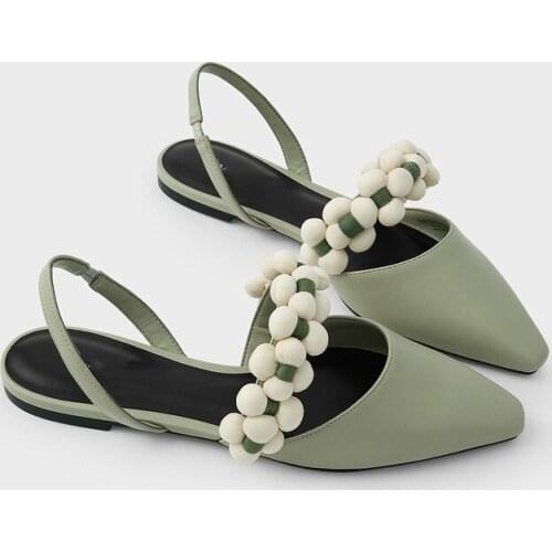 2021 Summer New Womens Secret Flower Back Trip Strap Flat Sandals Womens Low Heel Single shoes