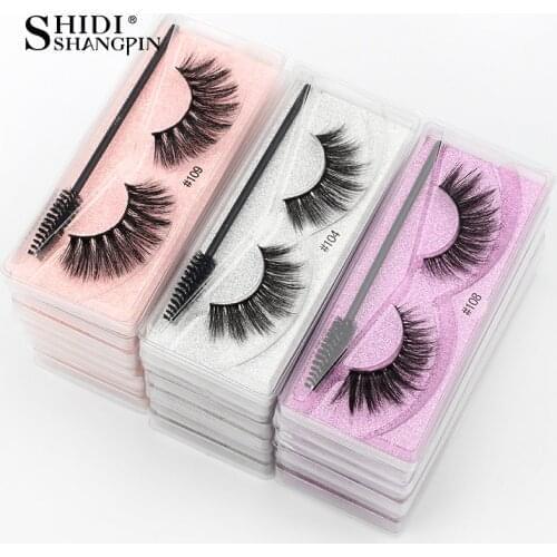 Wholesale lashes eye bulk 10/50/100 PCS natural long false eyelashes fluffy wispy faux 3d mink lashes soft thick handmade