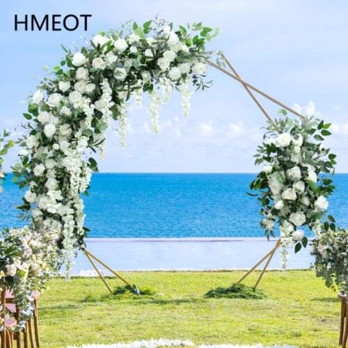Homemade Artificial Rose Crescent Flower Row Wedding Arch Background Flower Wall Arrangement Window Stage Decoration Flower Art
