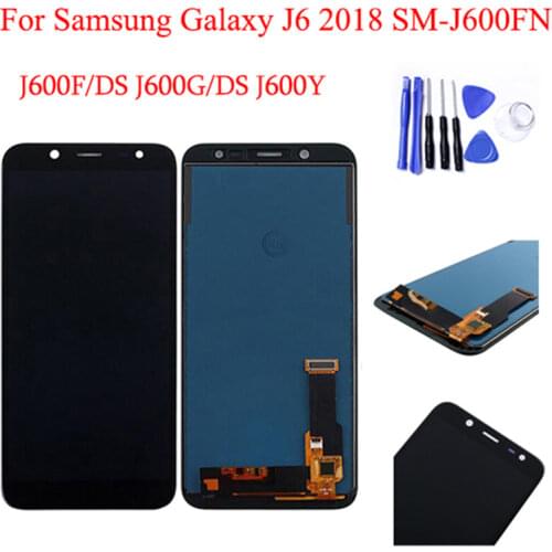 Suitable for Samsung Galaxy J6 2018 SM-J600FN/DS new touch screen LCD monitor (black, gold)