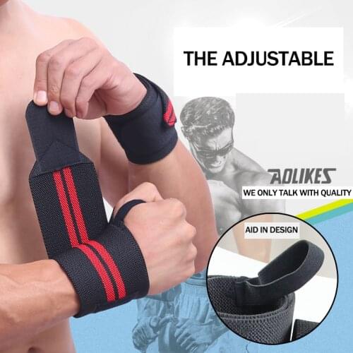 Sport Wrist Bandage Adjustable Sport Wristband Brace Wrap Sprain Weight Lifting Bodybuilding Safety Sports Hand Bands Men Women