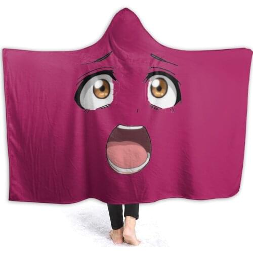 Portable warm flannel Sexy Girl Hooded Blanket Anime Cosplay blankets for airplane travel Bedspread Wrap