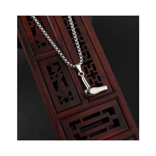 Womens fashion hair dryer comb pendant necklace men and women silver punk retro hairdresser long necklace jewelry new