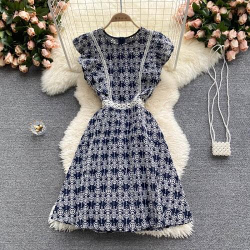 Korobov Vintage A-Line Women Plaid Dress 2021 Summer New O Neck Women Vest Dress Korean Elegant Ruffles Sleeveless Dresses