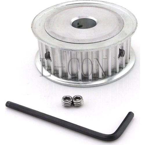 1pcs HTD5M Timing Belt Pulley 28Teeth 5mm/6mm/6.35mm/8mm/10mm/12mm/12.7mm/14mm/15mm/16mm/19mm/20mm Bore 16mm width Stepper Motor